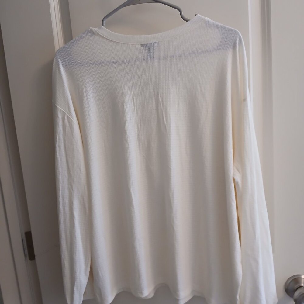 *Host Pick* Torrid Beige Texture Jersey Lace-Up Drop Shoulder Top, 1x NWOT - Picture 3 of 10